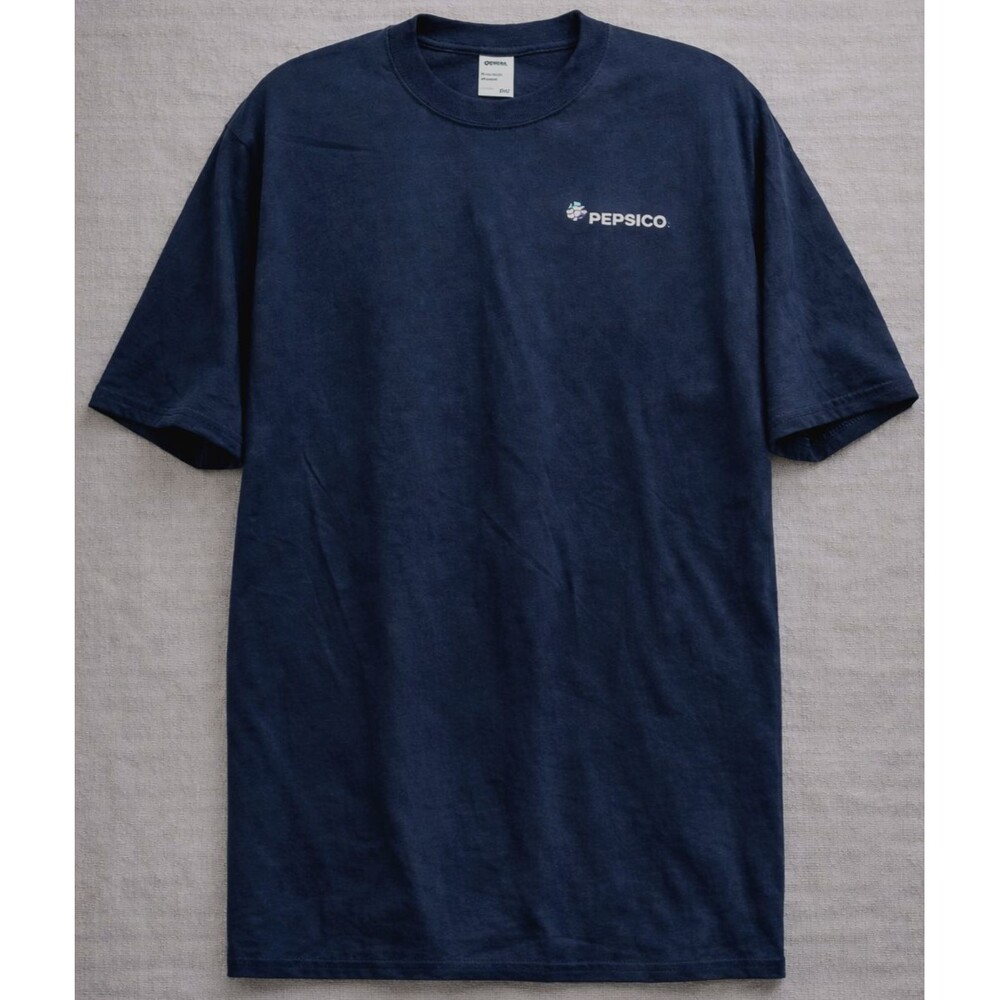 PepsiCo Employee Navy Blue Embroidered Logo Corporate Work Shirt Men's 2XL